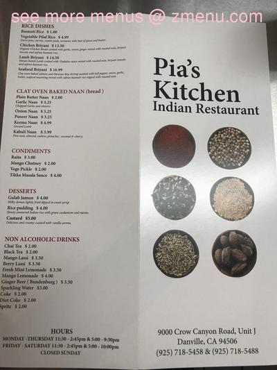 45% OFF Pia's Kitchen Indian Cuisine Coupons & Promo Deals - Danville, CA